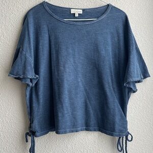 LUCKY BRAND OVERSIZED STRIPPED TEE